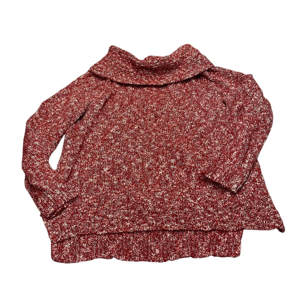 Croft & Barrow Sweater Women's XL Heather Red Cowl Neck Long Sleeve Pullover